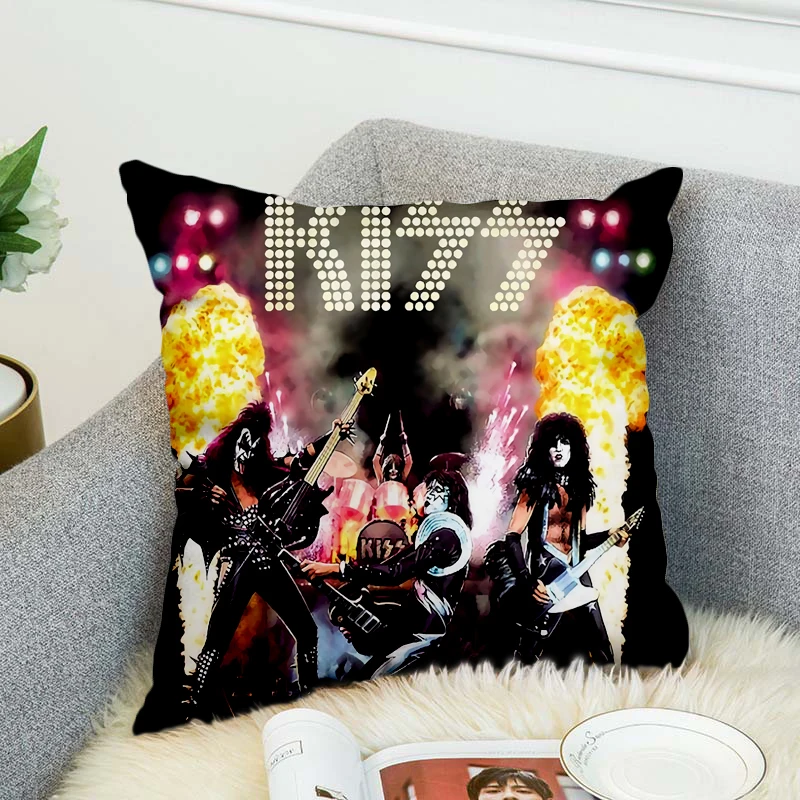 KISS Rock & Roll All Nite Party Pillow Case Polyester Decorative Pillowcases Throw Pillow Cover style-6