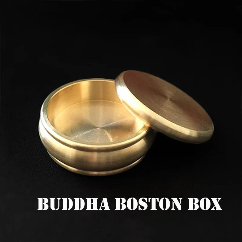 Buddha Boston Box (Half Dollar,Brass) Magic Tricks Magician Close Up Illusion Gimmick prop Mentalism Coin Penetrate Vanish Magia