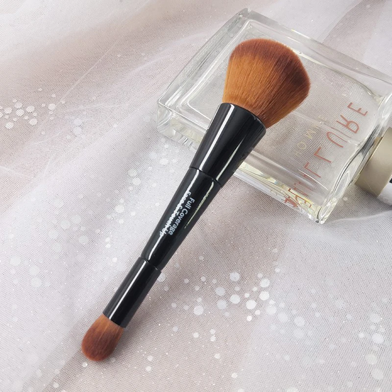 Professional BB Full Coverage Face & Touch Up Makeup Brush Double Ended Contour Sculpting Brush Blending Makeup Brush