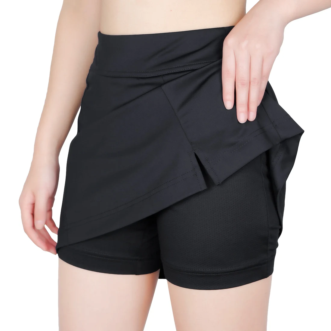 Women\'s Golf Skirt Lesmart Black Sports Skirt with Inner Lining Hidden Pocket Comfort and Safety L-4XL