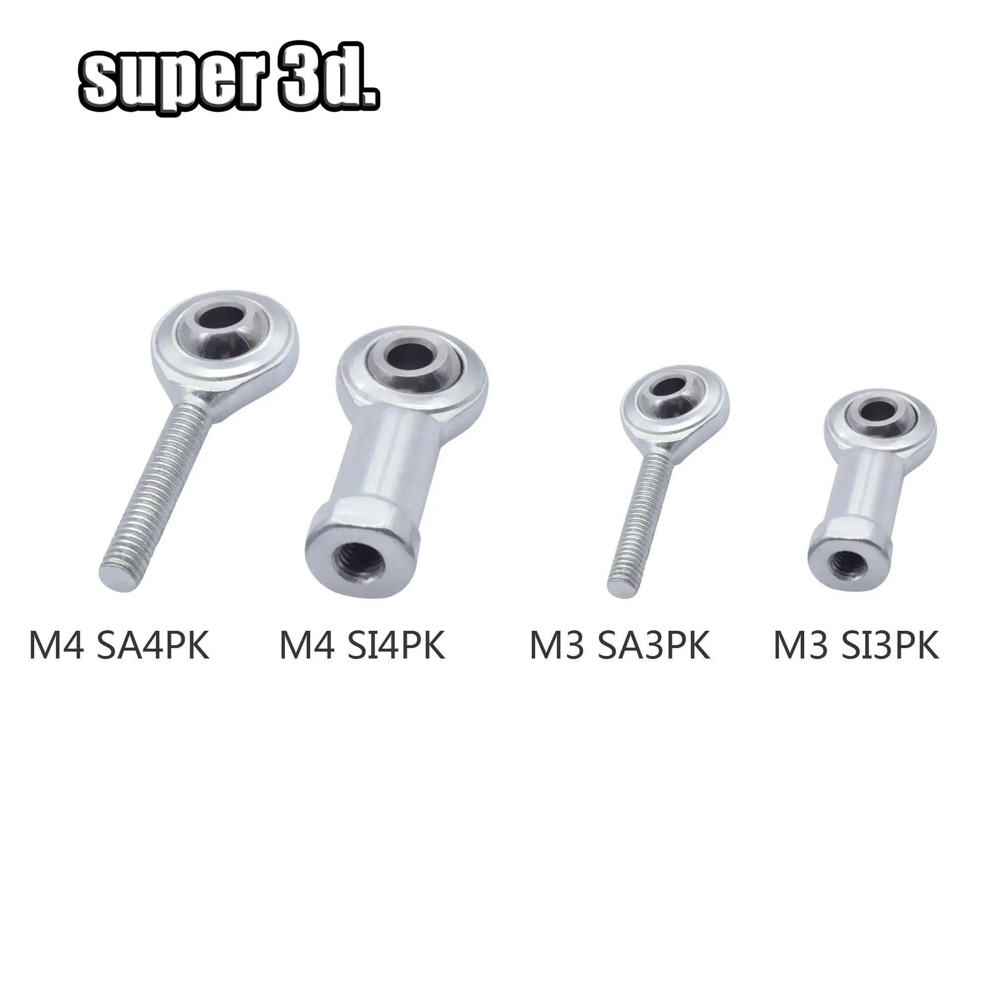 1PC M3 joint bearing SI3PK SA3PK SI4TK SA4TK NHS rod end joint bearing right hand thread M3 M4 rod end joint bearing  3D Printer