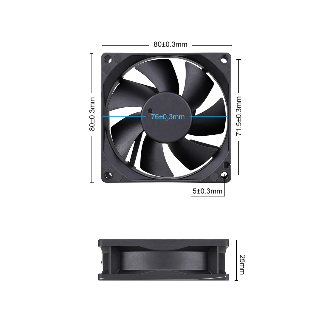 2PCS Gdstime Ball 80MM 8CM 8025 Computer Case Fan 80x80x25mm Cooling Fan 5V 12V 24V 48V PC Laotop Cooling Cooler 2PIN 3PIN 4PIN