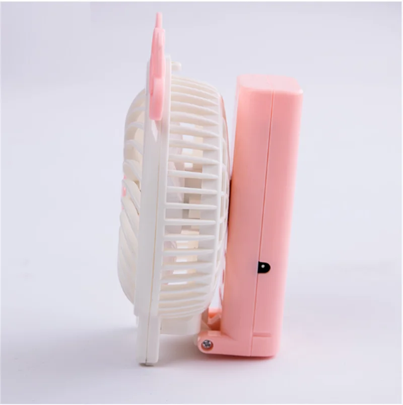 Ręczny składany Mini wentylator silikonowy koło małe ładowanie USB Cartoon akumulator przenośne wentylatory plastikowe FS43