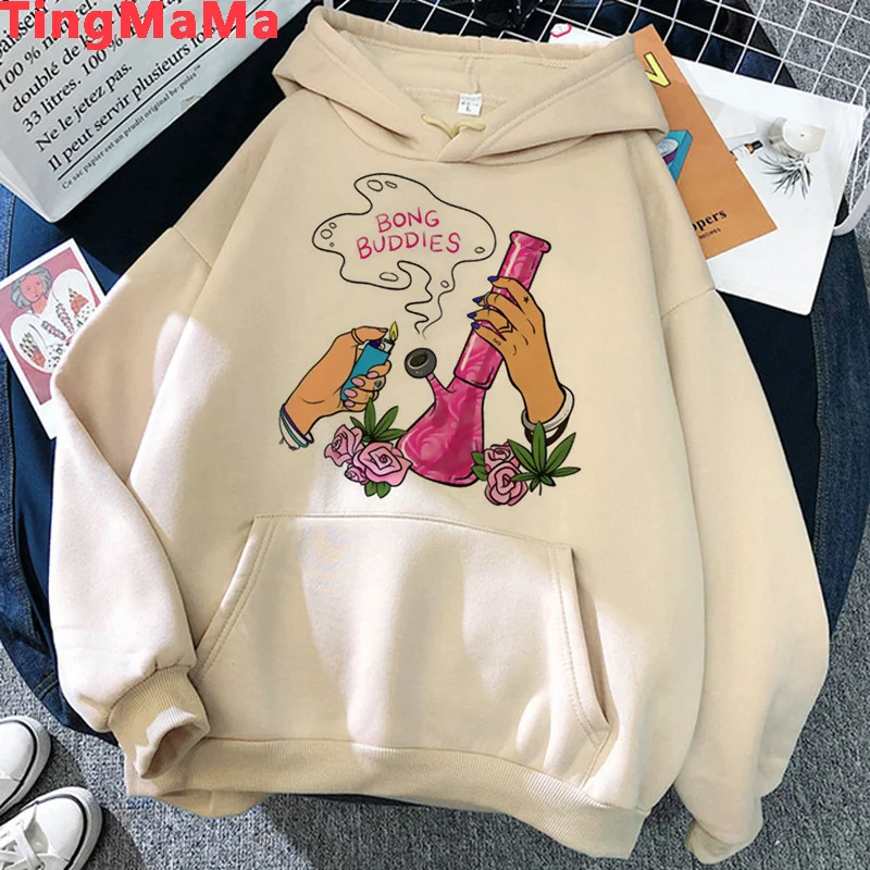 

Bong Weed hoodies male graphic Korea streetwear grunge male clothing hoody streetwear