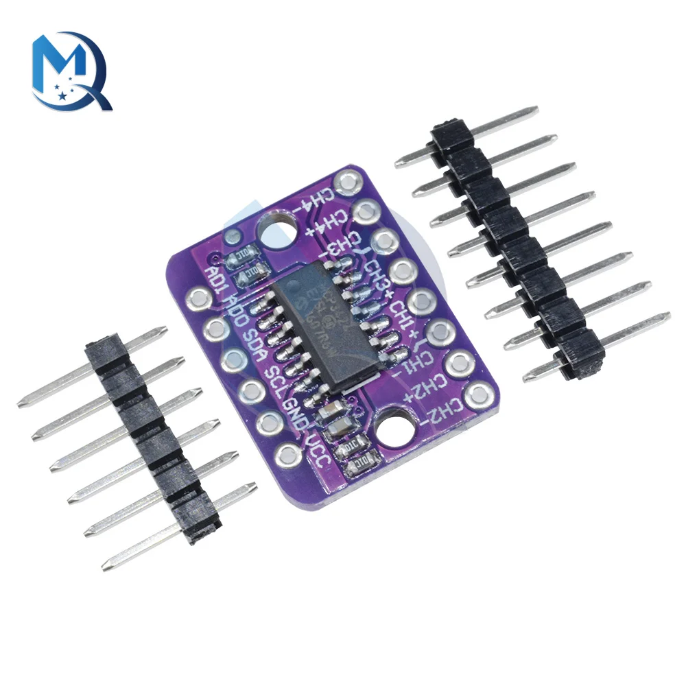 MCP3424 ADC Delta-sigma Analog-to-Digital Converter Low Noise High Accuracy 18 bits IIC I2C Interface For Arduino Raspberry Pi