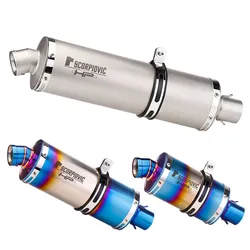 Universal Motorcycle Exhaust Muffler Left Right Side Escape Moto with DB Killer for nmax tmax Ninja 400 250 F800GS GSR750 R3 R25