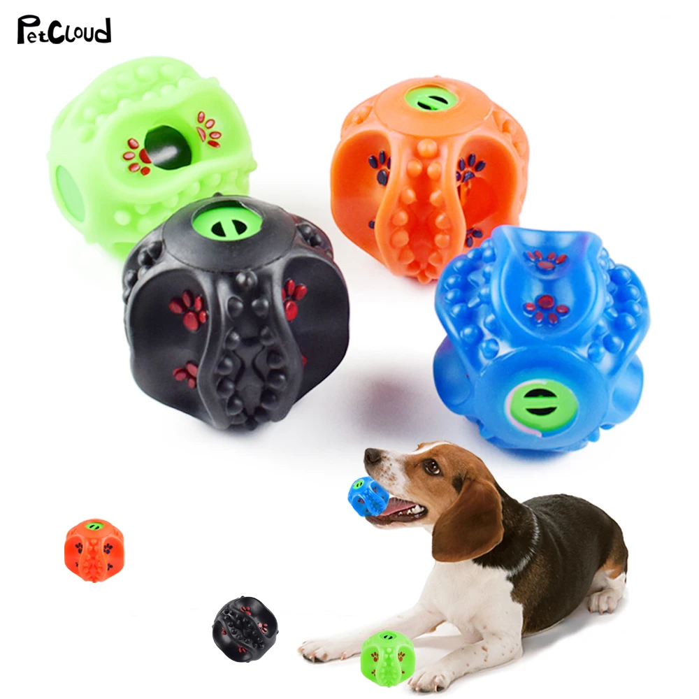 

Footprints Dog Ball Interactive Dog Chew Toy Bite-resistant Pet Training Squeak Toys Puppy Cat Tooth Cleaning Balls PetCloud