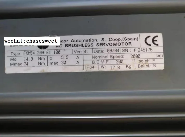 FXM54.20A.E1.100  servo motor used in good condition