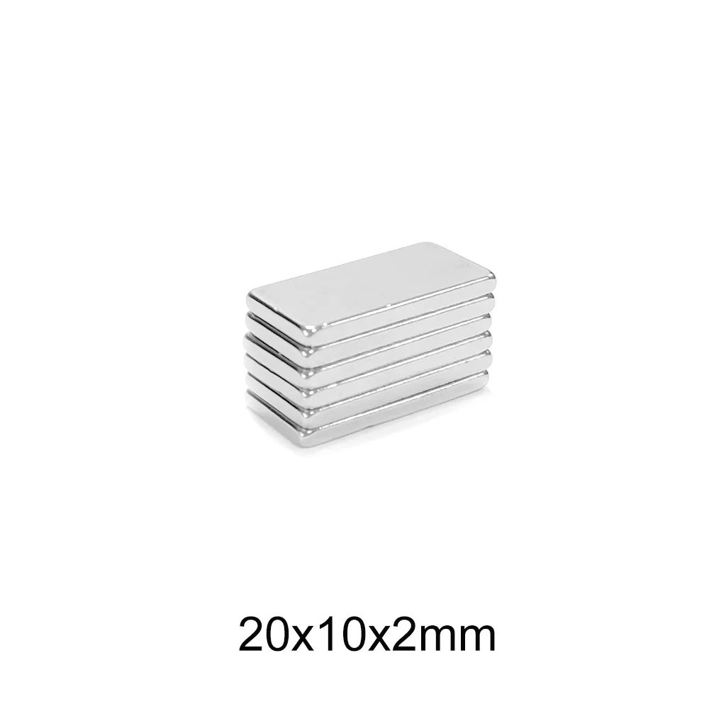 10~150pcs 20x10x2 mm Block Strong Rare Earth Magnet 20mmX10mm N35 20x10x2mm Rectangular Permanent Neodymium Magnet 20*10*2 mm