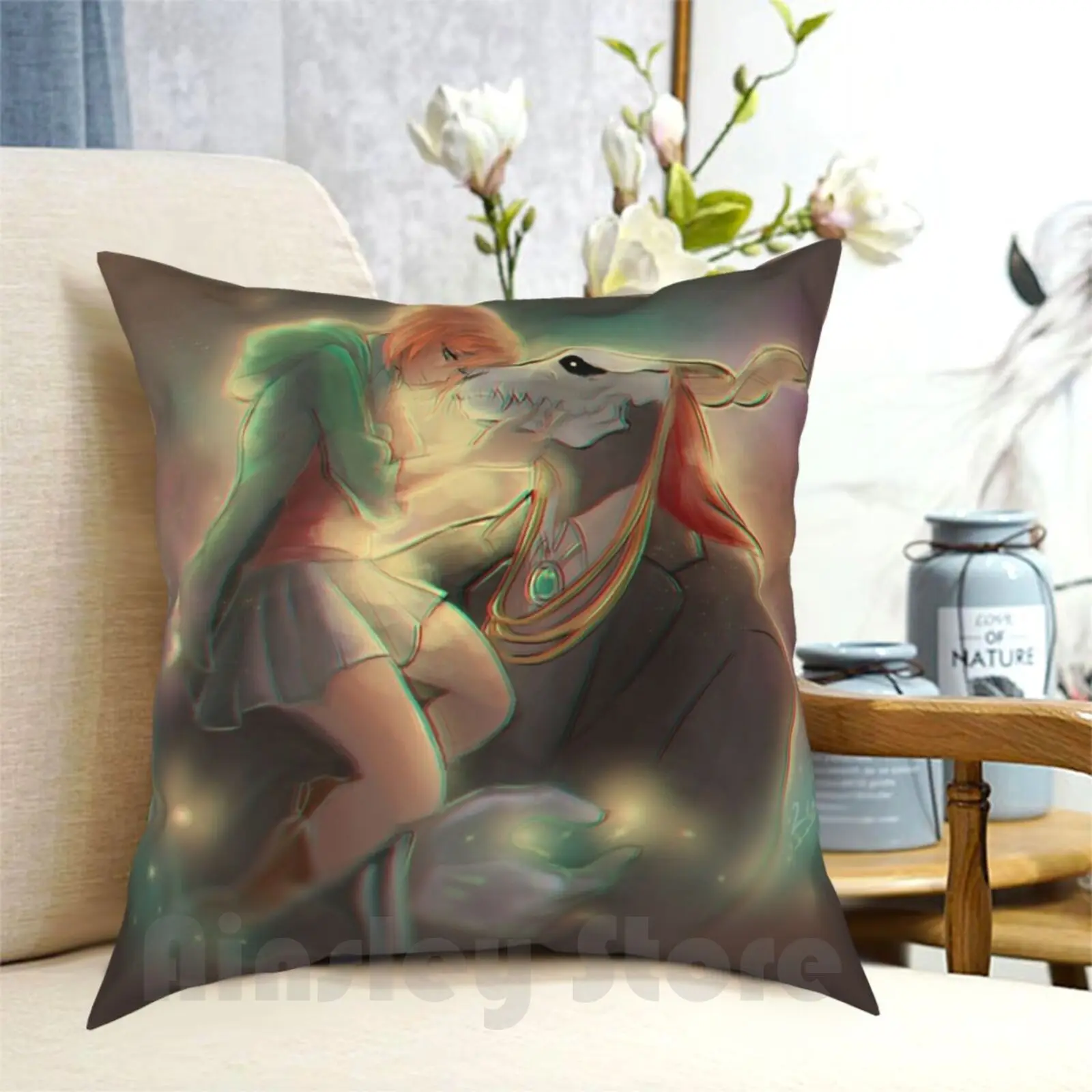 The Ancient Magus Bride Pillow Case Printed Home Soft Throw Pillow The Ancient Magus Bride Elias Ainsworth Anime Elias