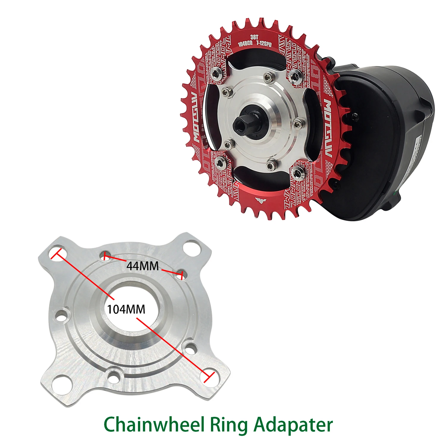 

BULU TongSheng Mid Motor Chainwheel Ring Adapter 32T 34T 36T 38T Chain Sets Electric Bike Conversion Kit