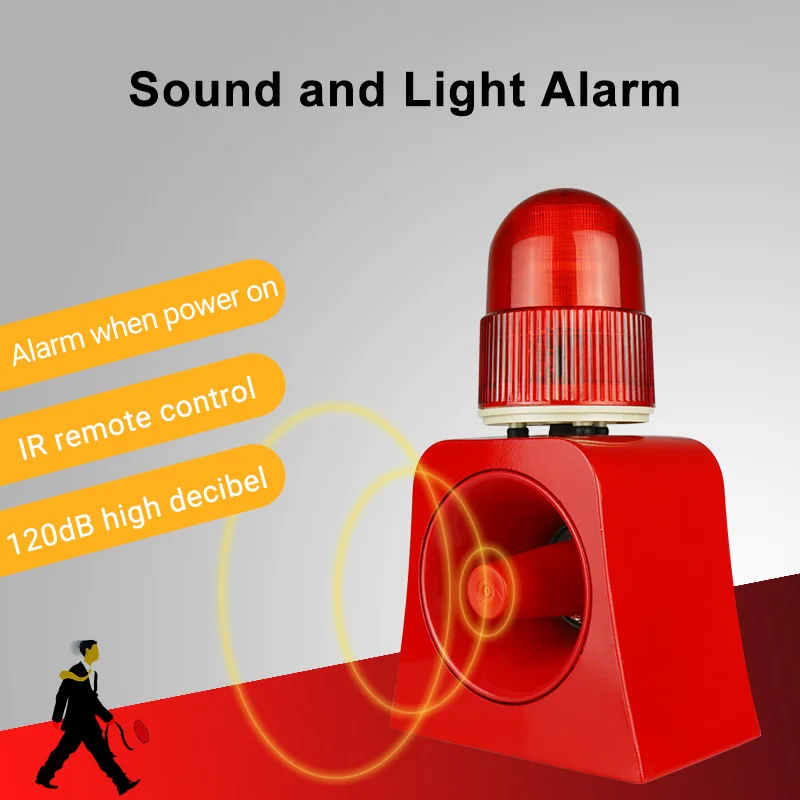 Imagem -02 - Beacon Light Horn Siren para Segurança Alarme Visual e Sonoro ao ar Livre Alegado para Sinal de Aviso Prompt 12v 24v 220v 120db