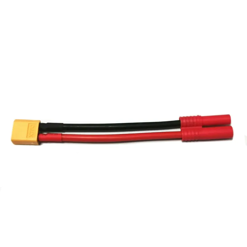 XT-60 Male To HXT 4mm Male Bullet Connector For Convert Battery with 12awg wire HXT 4MM Bullet to XT60 on ESC Charger