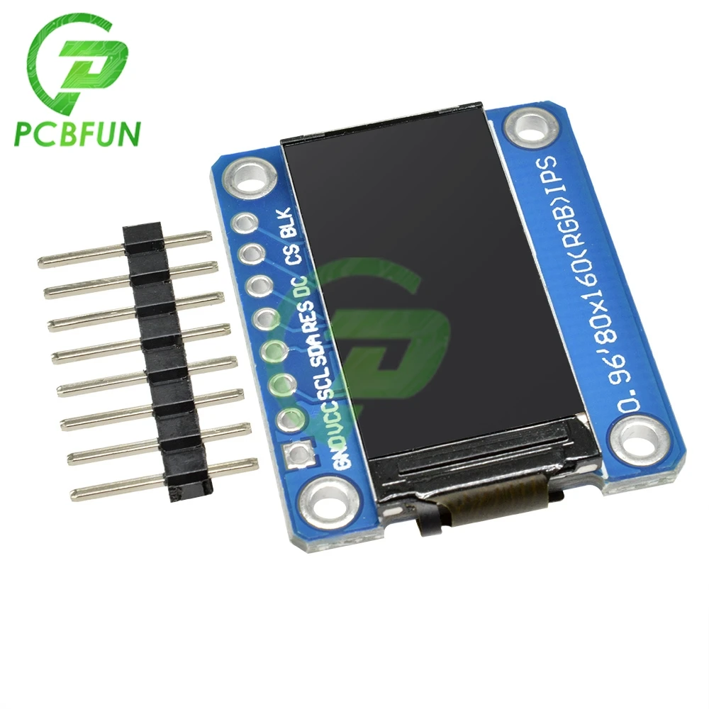 Imagem -03 - Tela Tft de 0.96 Polegadas para Arduio Módulo de Exibição Lcd a Cores hd 65k Ips Drive ic St7735s 3.3v 160x80 Spi Interface para Arduio