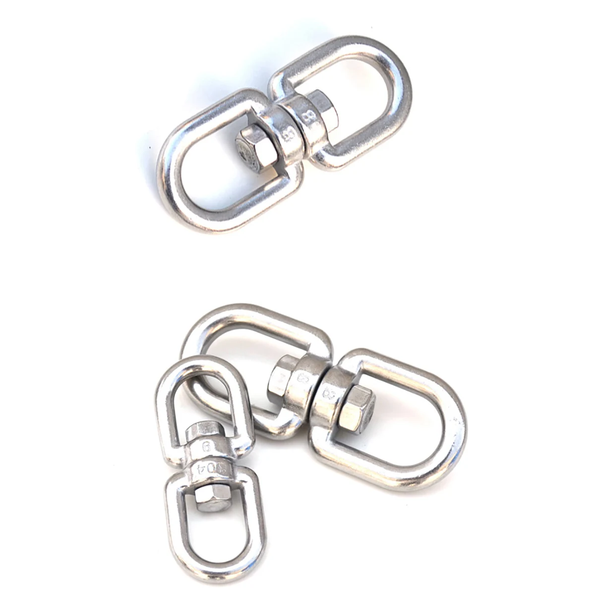 1pcs 304 Stainless Steel 8 shape Rotating Ring M3 - M20 Wire Rope Lock Chain Connecting Buckle Multifunctional Lock Shackle