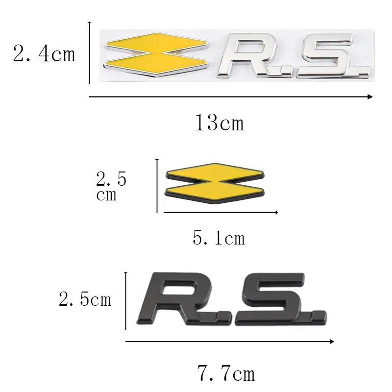 ملصق سيارة بشعار RS لسيارة Renault GT Sport Clio ذات المناظر الطبيعية الخلابة Megane Koleos Arkana Espace Safrane Vel Satis Laguna Logan Sandero Styling