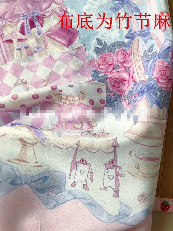 100*140cm spotkanie przy herbacie pałac tkanina poliestrowa tkaniny do szycia DIY Handmade materiał Patchwork Cosplay sukienka lolita kurtyna