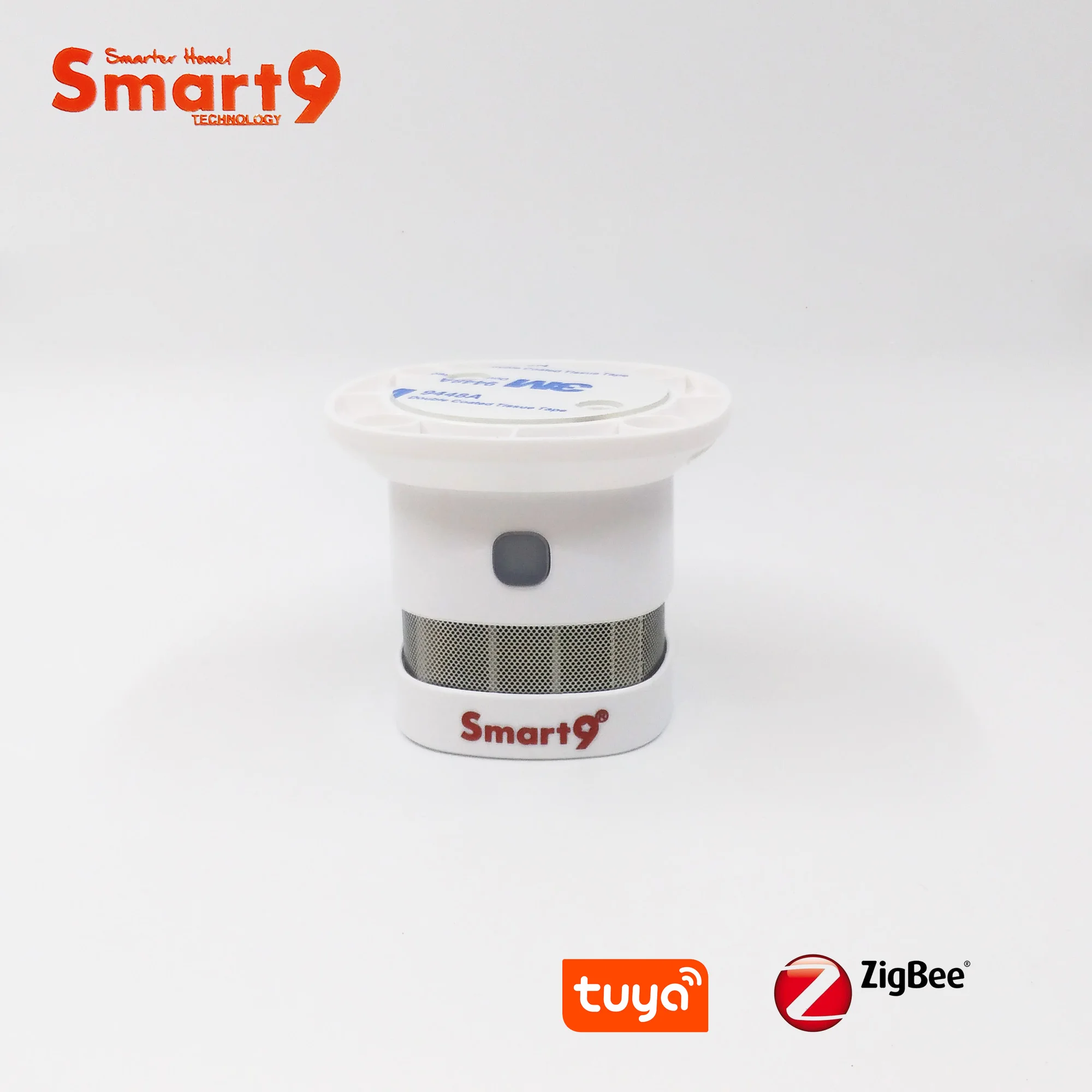 Smart9 ZigBee Smoke Detector Working with TuYa ZigBee Hub, Fire Alarm Sensor with Battery Powered, Alarm to Smart Life App