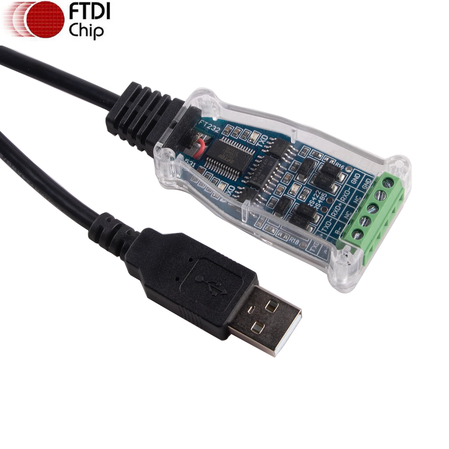 USB RS485 RS422 5Pin 2.54mm Terminal Block FTDI Serial Adapter Converter