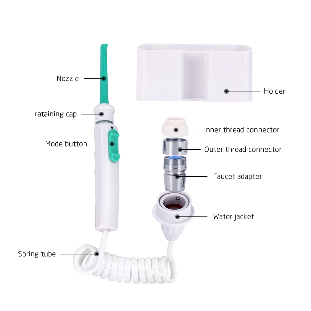 Oral Faucet Water Dental Flosser Irrigator Water Jet Floss Dental Irrigator Dental Pick Oral Irrigation Teeth Cleaning Machine