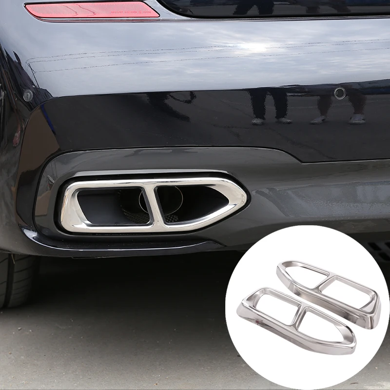 

Car Tail Throat Trim For BMW 7 Series G11 G12 730 740 750li 2016-2018 M Sport VERSION Exhaust Tailpipe Cover Trim Car decoration