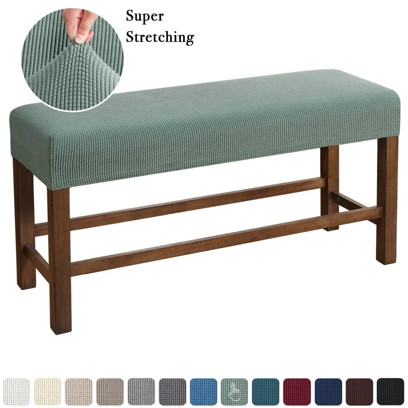 Stretch Chair Bench Spandex Elastic Covers Slipcover Seat Protector Bench Seat Cushion Slipcover For Living Room Kitchen Bedroom