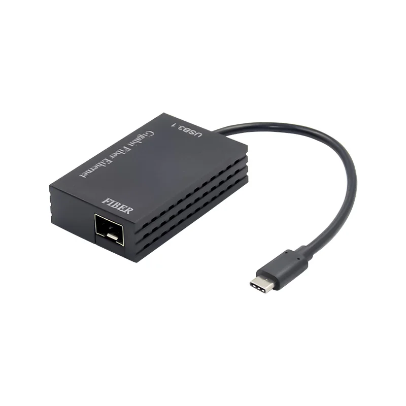 

Usb3.1 To SFP 1 Port 10/100/1000Mbps Adapter And Usb Wired Ethernet Network Card External Laptop Gigabit 1000M Ethernet