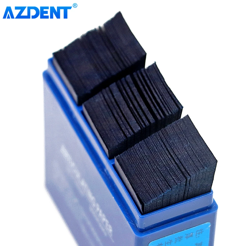 300 Sheets/Box Dental Articulating Paper Size 55*18mm AZDENT Blue Strips Oral Teeth Care Thickness 1.0mm Dentistry Consumables