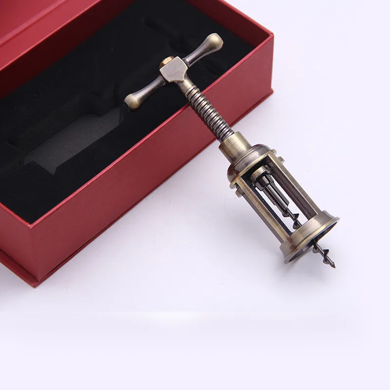 

Deluxe Corkscrew Bronzed Bottle Opener With Gift Box Zinc Alloy Red Wine Openers Tool Accessories for Bar Party Celebration