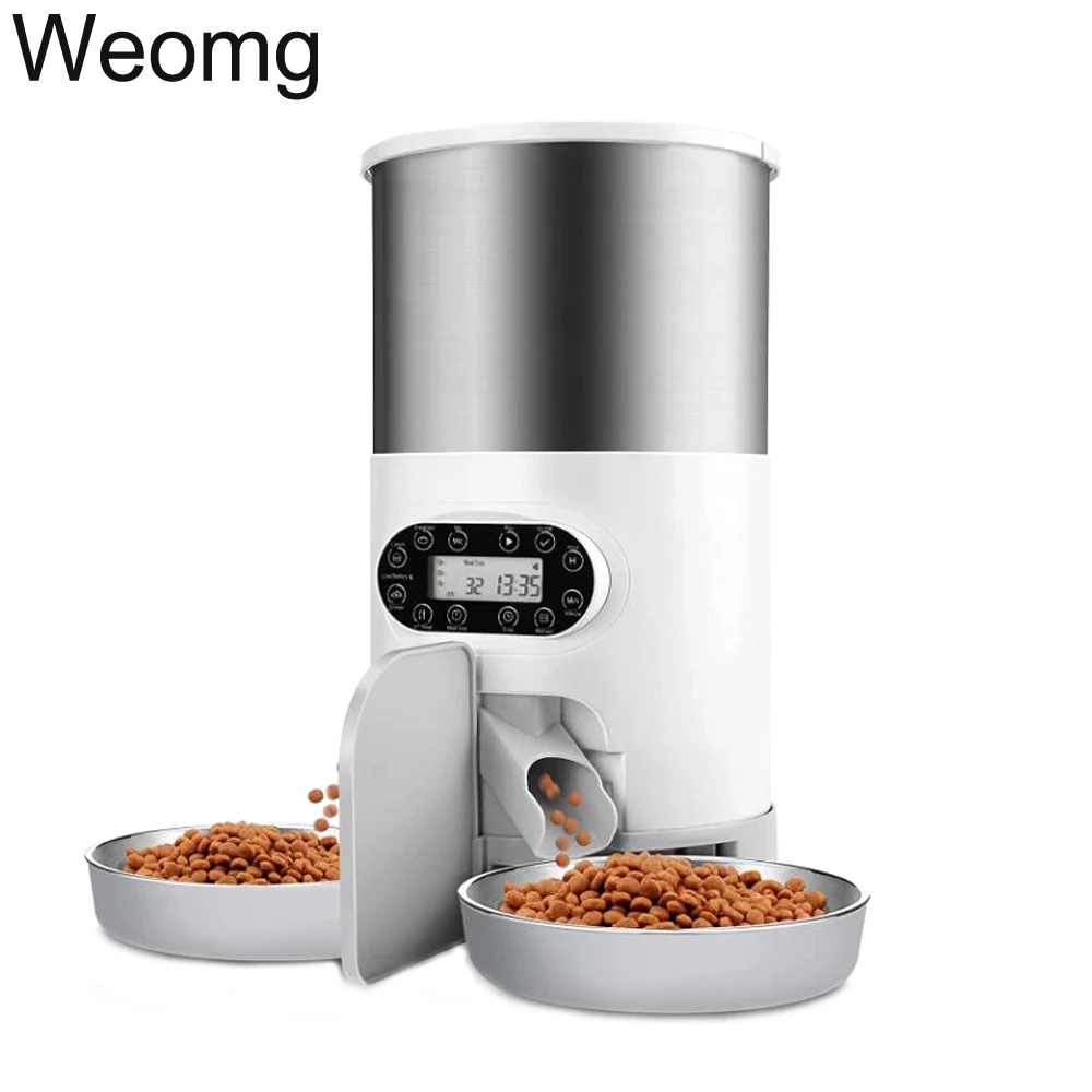 

4.5L Pet Feeder Timing Automatic Smart Slow Separate Feeder Bowl For Cats Dogs Food Dispenser With Voice Recorder Pet Supplier