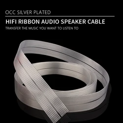 Hifi 리본 오디오 스피커 케이블 와이어, OCC 실버 도금 하이엔드 라우드 스피커 케이블, 10/14 코어 오디오 라인, 고품질 스피커 와이어