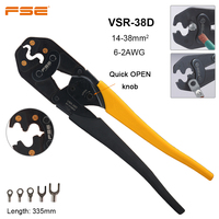 VSR-38D Crimping Pliers 14-38mm2 6-2AWG Bare Terminals Non-Insulated Ratchet Clamp Plier Wire Stripper Crimping Hand Tools