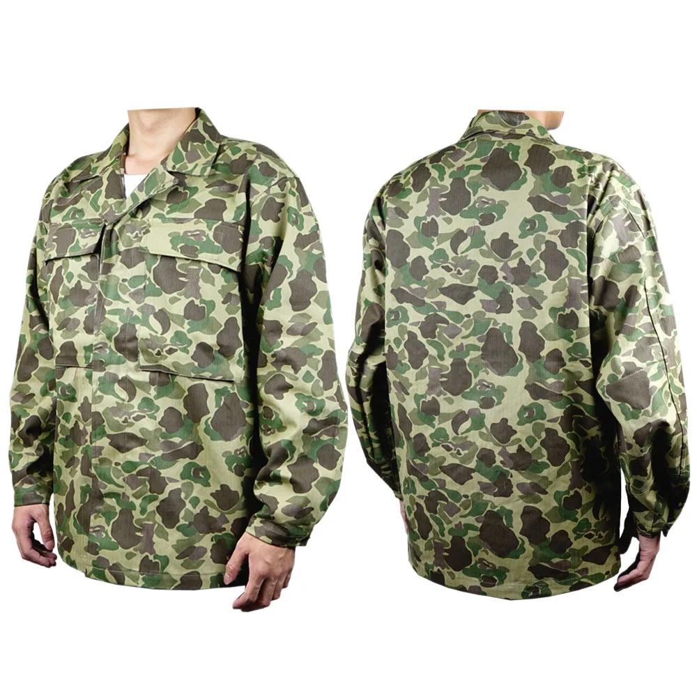 WWII WW2 US  M42 101ST Air Force Paratrooper Reversible Camo Uniforms Coat Pacific Duck Camouflage Jacket