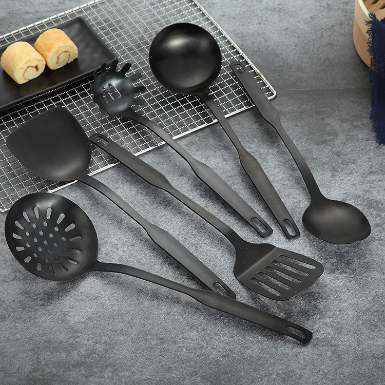Stainless Steel Kitchenware Spatula Frying shovel Cooking Tool Set Gold Scoop Soup Ladle Skimmer Colander Kitchen Accessories