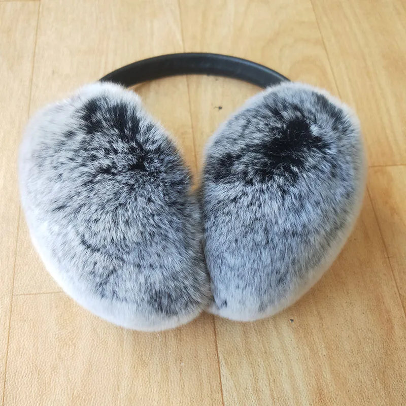 

Women Winter Rex Rabbit Fur Earcap Fashion Warm Thick Soft Earmuff Genuine Rex Rabbit Fur Korea Accessories Female