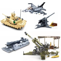 Army Cannon Military Vehicle Tank Truck Armored Car Equipment Sets Model Building Blocks Ww2 World War Ii Accessories US Germany