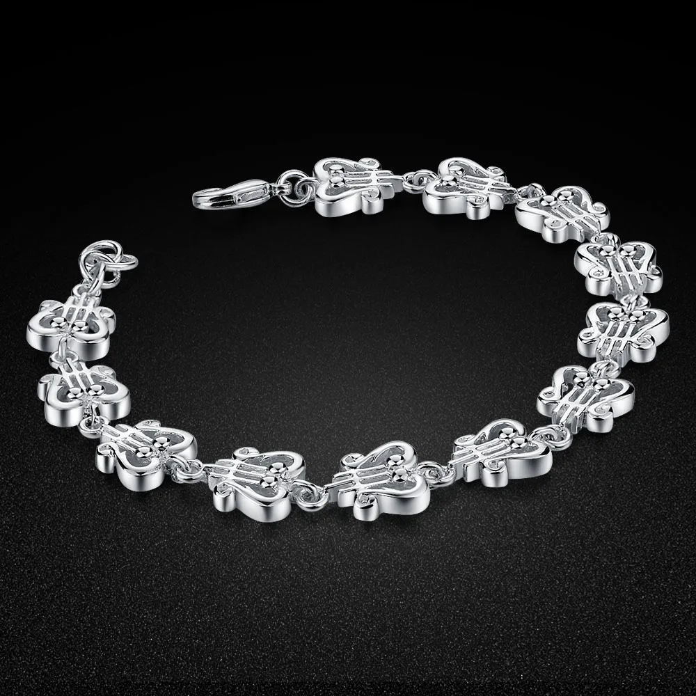 Classic Design Jewelry Chic Shiny Note Link Chain Bracelet for Women Luxury Enamel Charms Stackable Hand String Jewelry