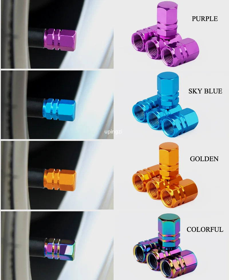 Aluminum Alloy Car Wheel Tire Valve Caps Covers Airdust WaterproofTyre Rim Stem For Automobiles Motorcycles Trucks Bikes