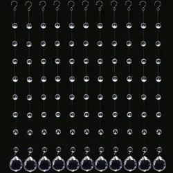 10 Strings Of New Glass Crystal Pendants Romantic Wedding Party Decoration Wreath Chandelier Curtain Room Partition Home Decor