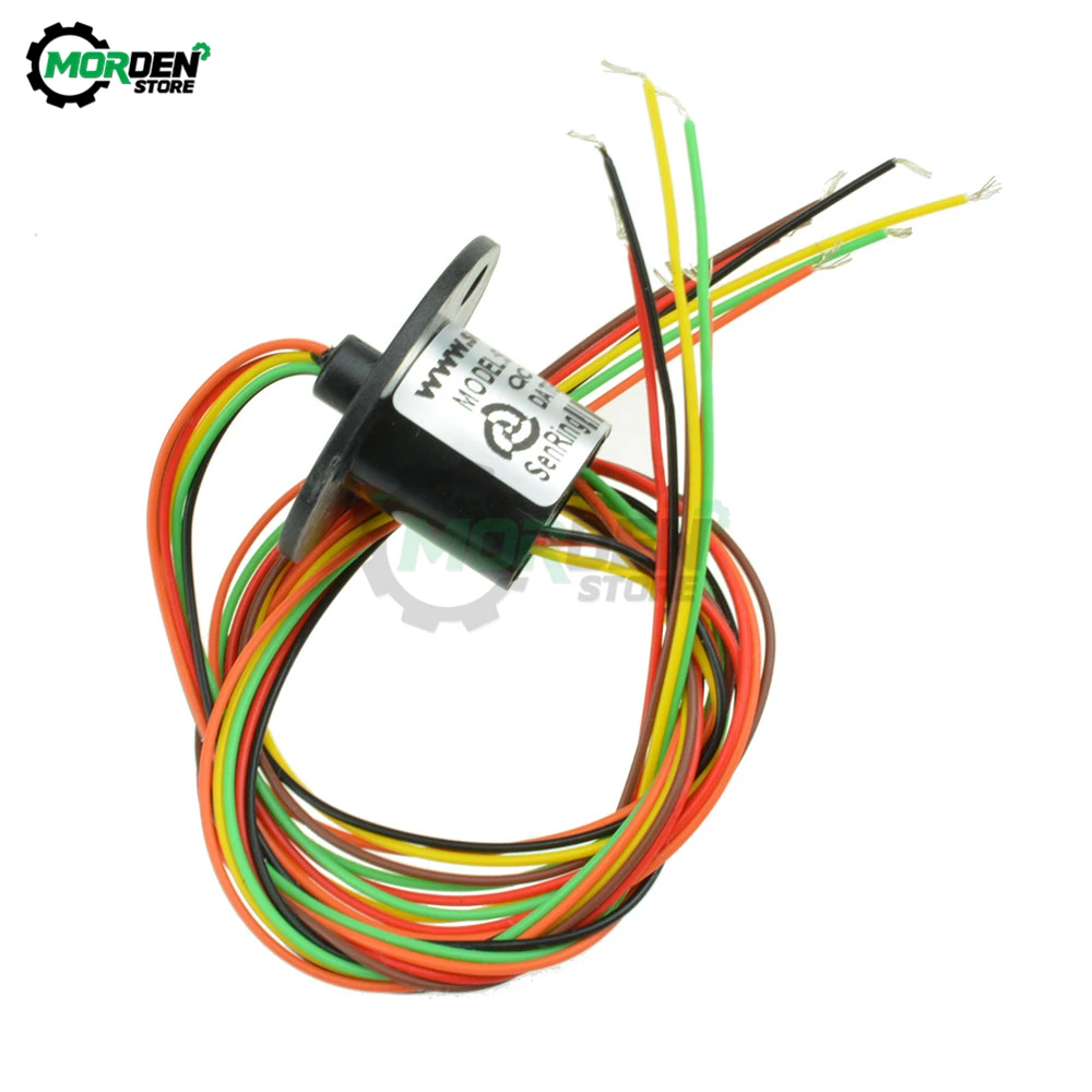 AC 220V 250RPM 300RPM 6 Channel 6 wires Capsule Slip Ring CIRCUITSx2A Slipring 12.5/22MM Mini Rotary Conductive Joint Connectors