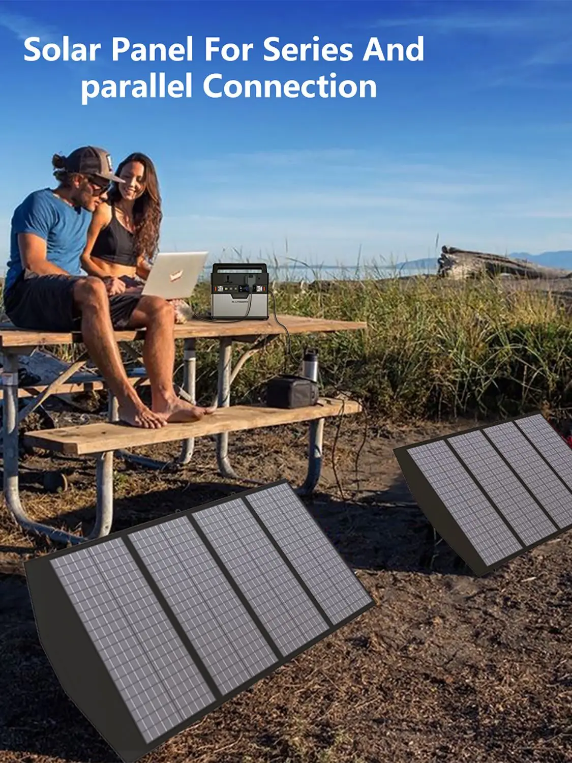 ALLPOWERS 18V Foldable Solar Panel,  60/100/140/200W Mobile Solar Charger for Power Supply, Laptop, Solar Generator, Fishing