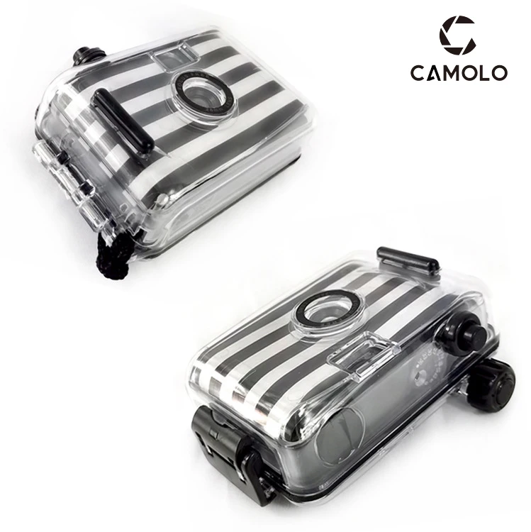 كاميرا مقاومة للماء للأطفال ريترو قابلة لإعادة الاستخدام 135(35 مللي متر) فيلم كاميرا صور كاميرا تحت الماء للأطفال لعبة تعليمية لاطلاق النار