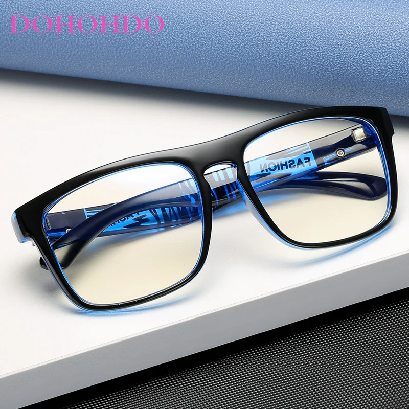 DOHOHDO 2021 Anti Blue Light Computer Glasses For Men Clear Eyewear Frames Blue Light Blocking Glasses Optical Gaming Eyeglasses