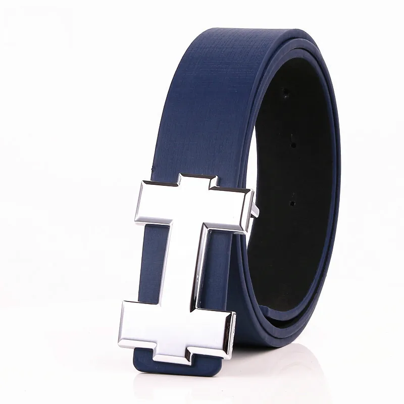 Luxury Designer H Brand Belts Men Youth  High Quality Male PU Leather Women Belt Accessories for Teens Jeans Belt Black 3.3 Cm