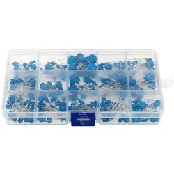 300Pcs/Box 15Value x 20pcs 1KV 2KV 3KV High Voltage Ceramic Capacitors Assortment Assorted Kit