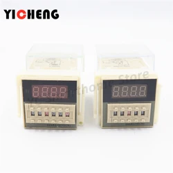 1pcs DH48S-S digital display cycle time controller AC 220V 110V 36V 380V AC DC 24V 12V one open and one closed