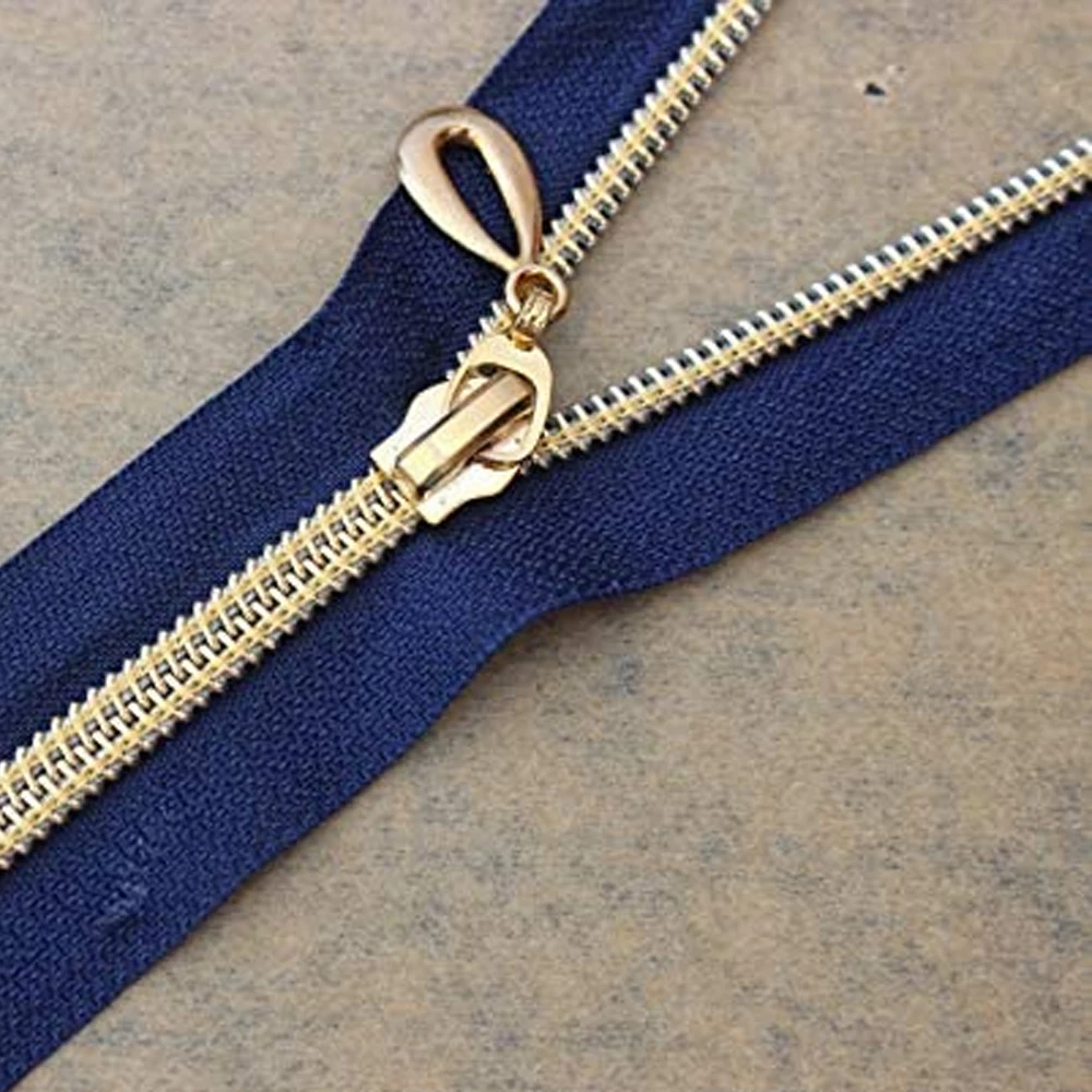 Close-End 25/30/35/40/50/60 cm white&black&blue Gold Metal Zipper for Sewing zip Garment Accessory Jeans Zipper DIY Tools Zipper