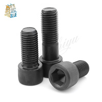 10/50pcs M1.6 M2 M3 M4 M5 M6 Black Grade 12.9 Steel Din912 Hexagon Hex Socket Cap Allen Head Bolt Screw Metric Thread L=2-80mm