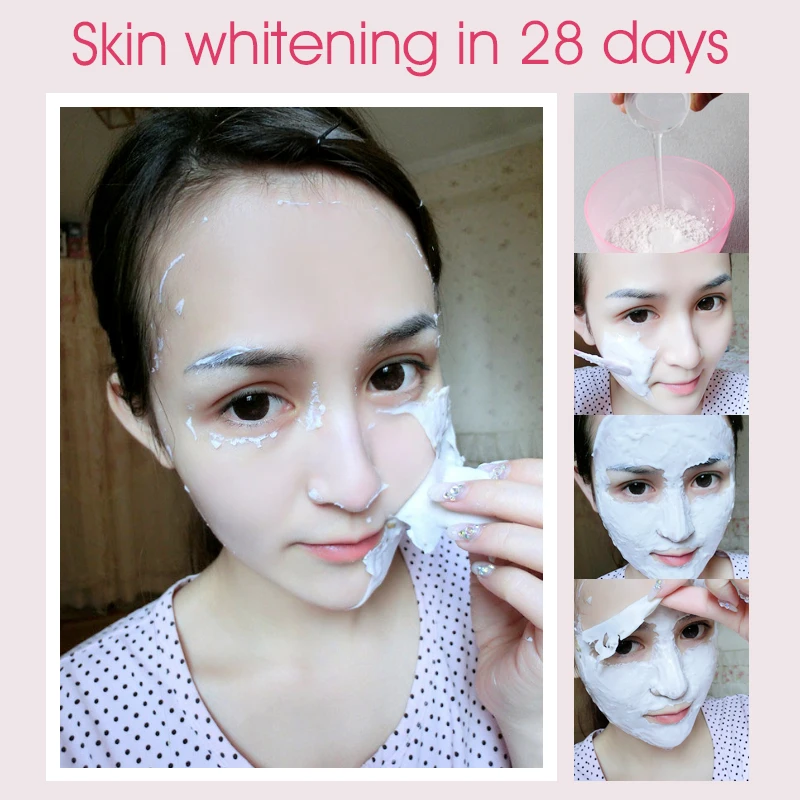 Yuranm Skin Whitening And Spots Lightening Shrink Pores Blackhead Removal Student Natural Big Bottle Pearl Mask Powder Female