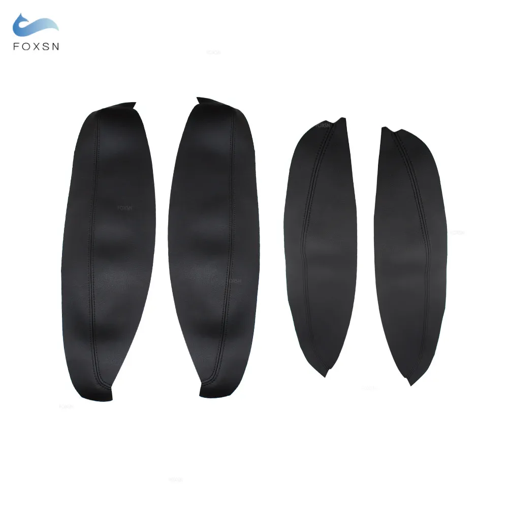 4pcs Inner Door Handle Panels Armrest Microfiber Leather Cover Protective Trim For Nissan Qashqai J10 2007 2008 2009 - 2014 2015